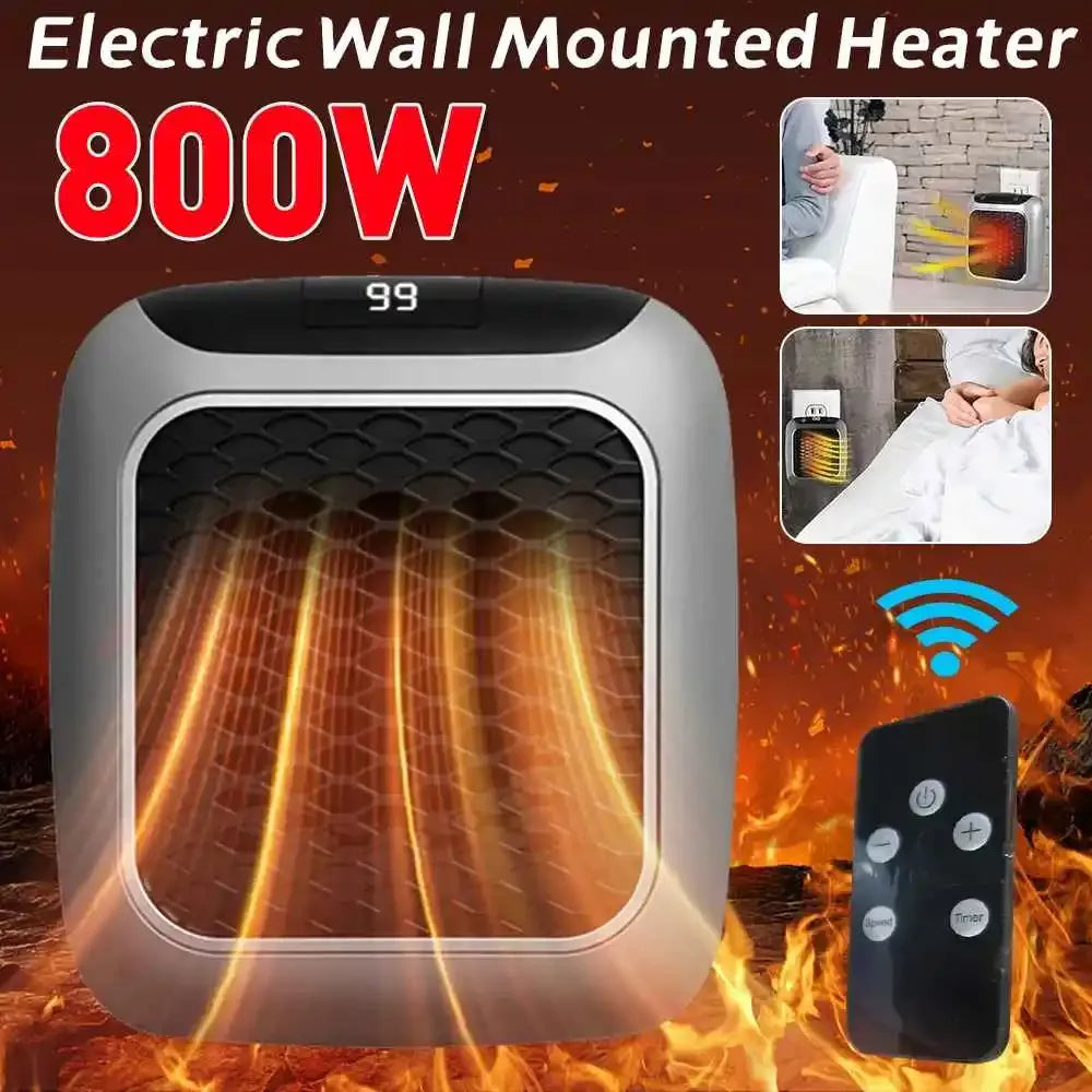 Turbo Mini Electric Heater Wall Mounted 800W